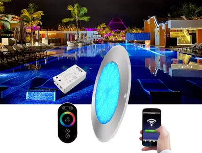 🌟 Lámpara LED Ultradelgada para Piscina - 18 Vatios RGB Multicolor 🌈