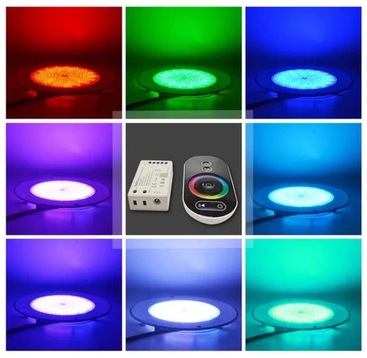 🌟 Lámpara LED Ultradelgada para Piscina - 18 Vatios RGB Multicolor 🌈