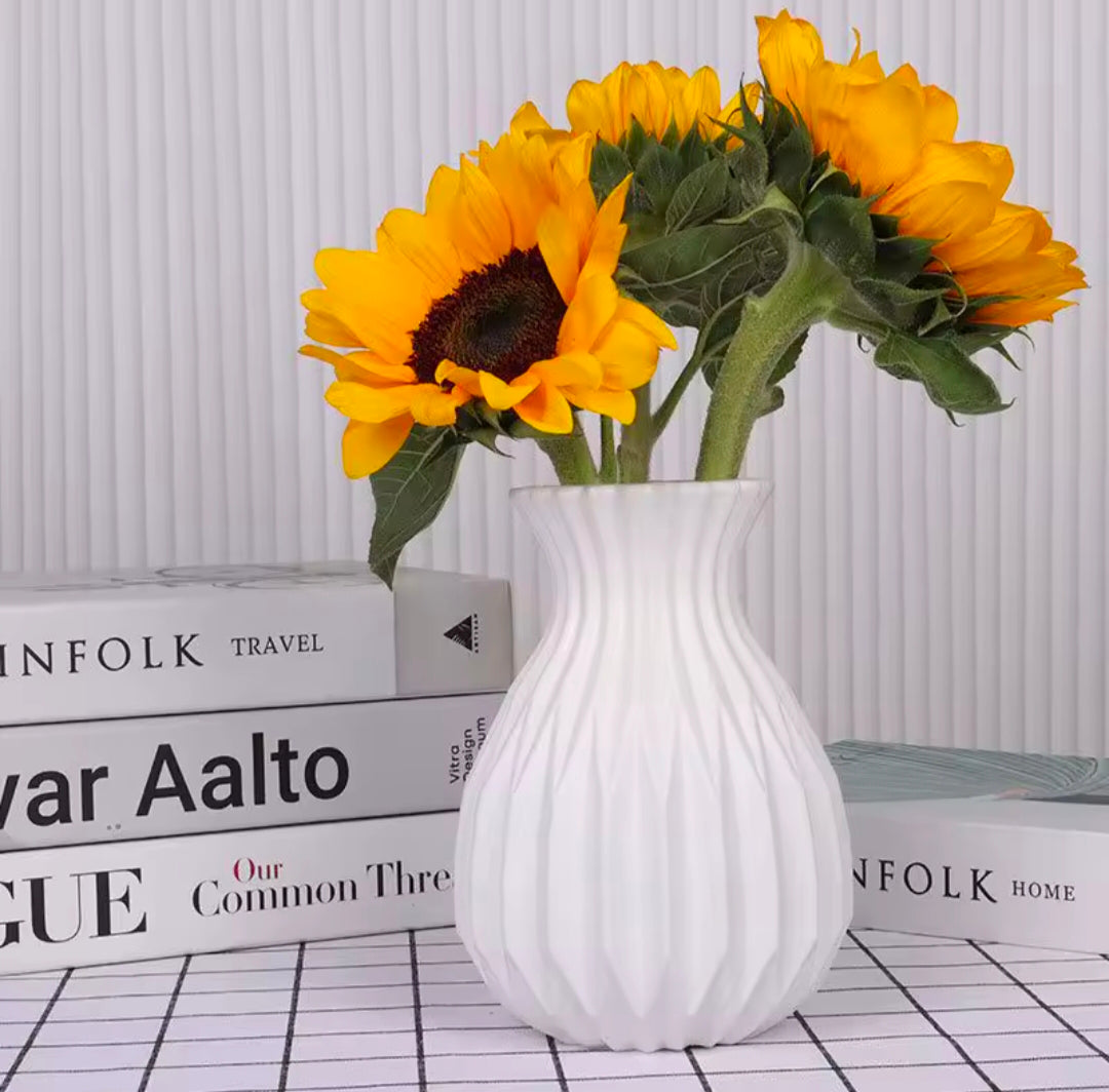 🌿 Florero Nórdico Minimalista 🌟 Imitación Cerámica en Plástico Elegante 🏡